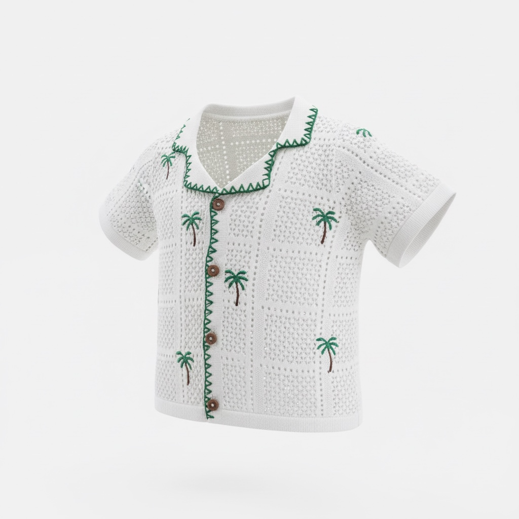 CAPRI PALM CROCHET SHIRT
