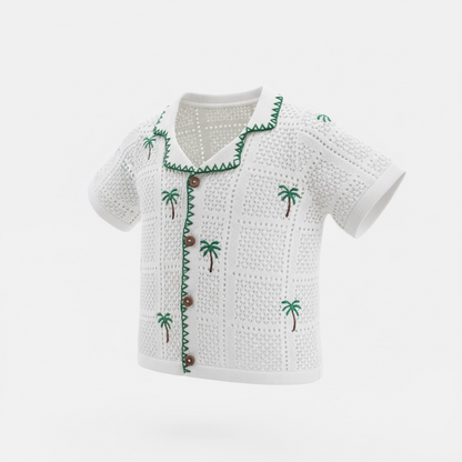 CAPRI PALM CROCHET SHIRT