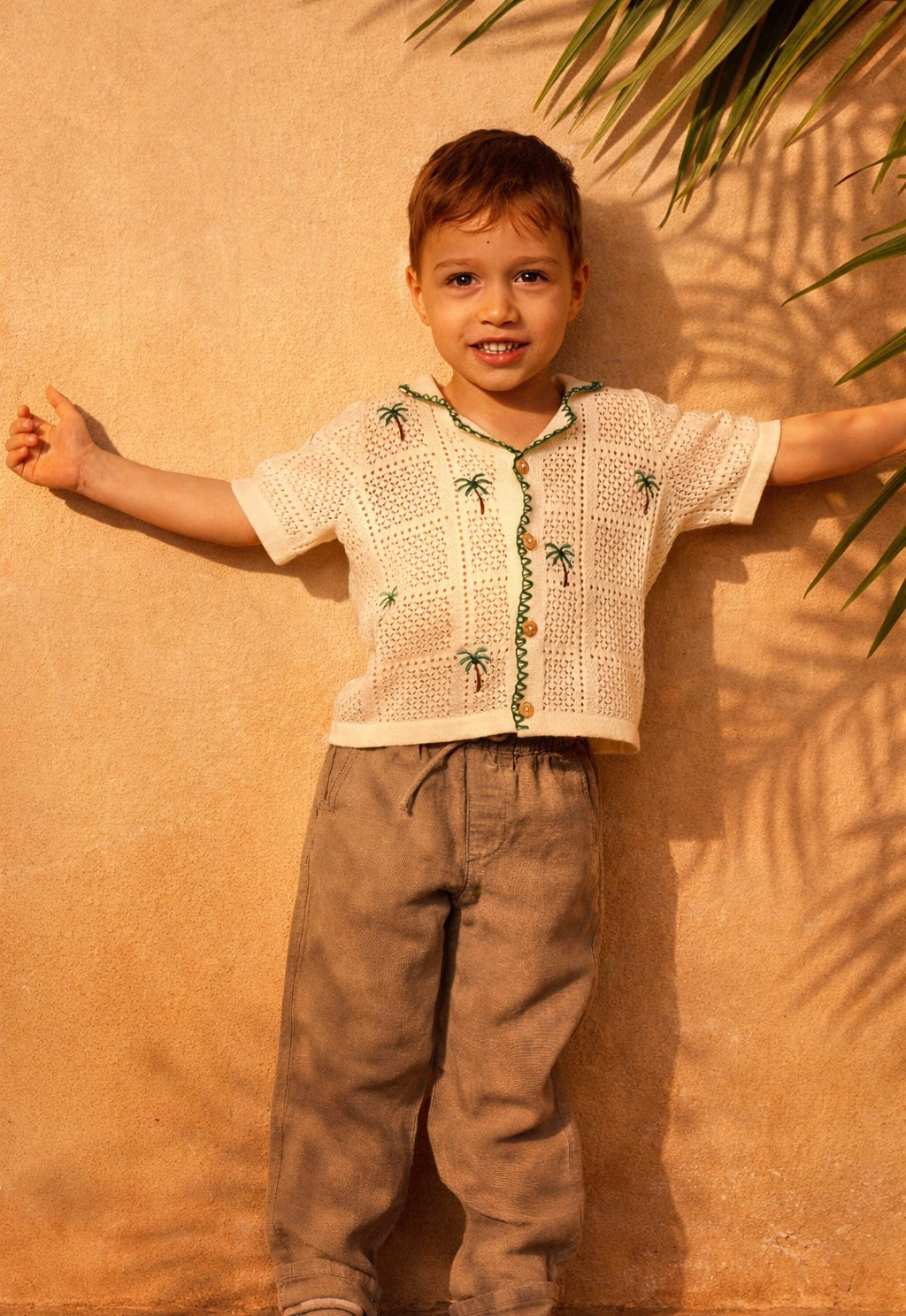 CAPRI PALM CROCHET SHIRT