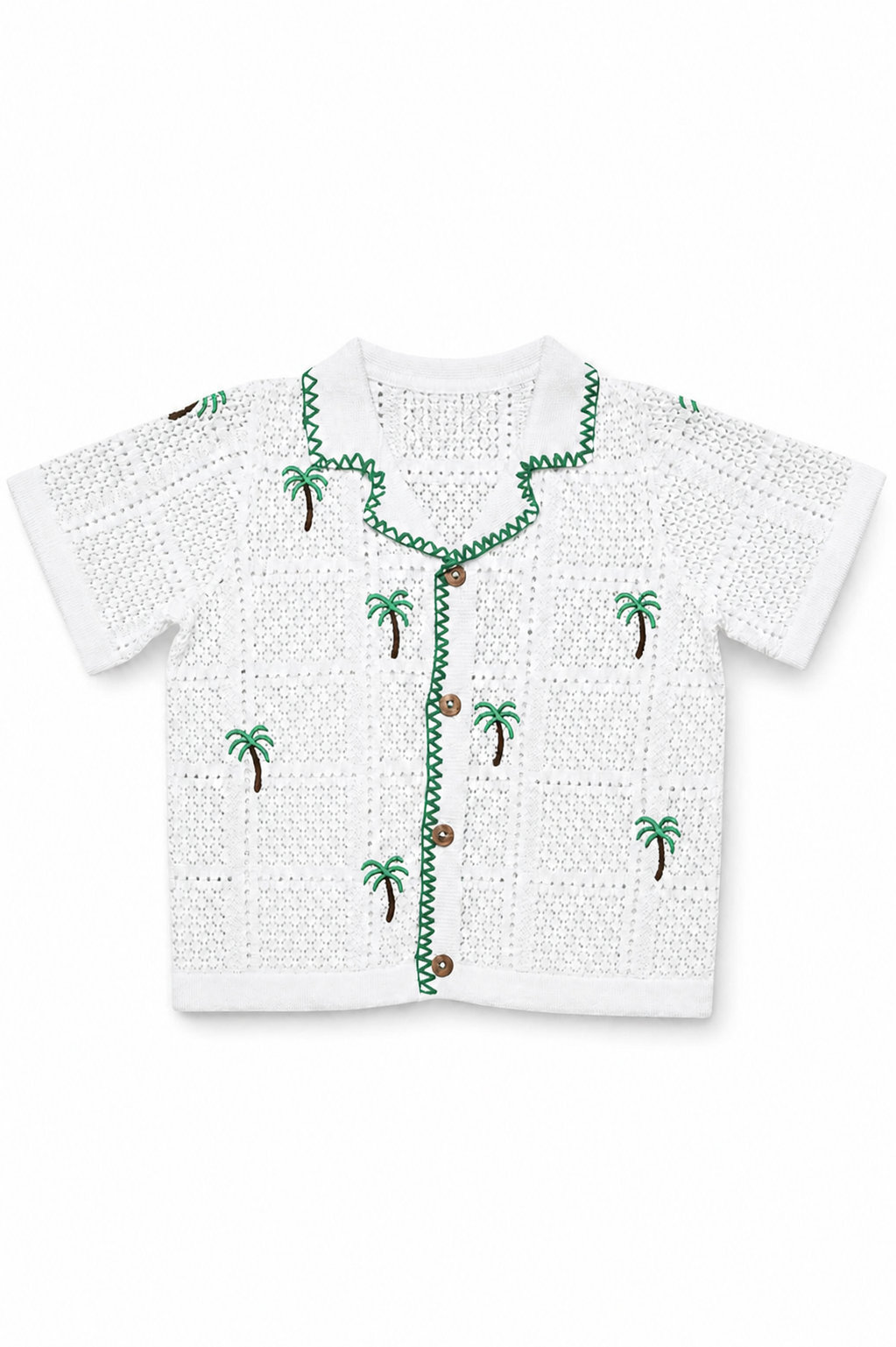 CAPRI PALM CROCHET SHIRT