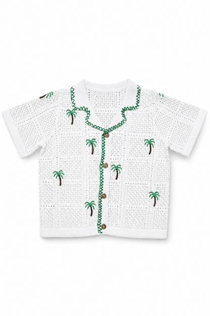 CAPRI PALM CROCHET SHIRT